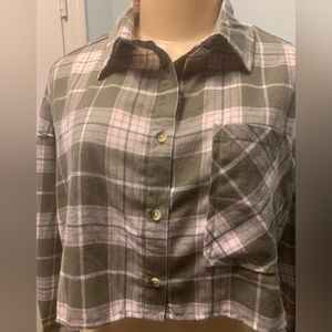Streetwear Society Cropped Flannel shirt